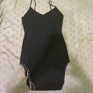 Sexy High-cut Black Dress